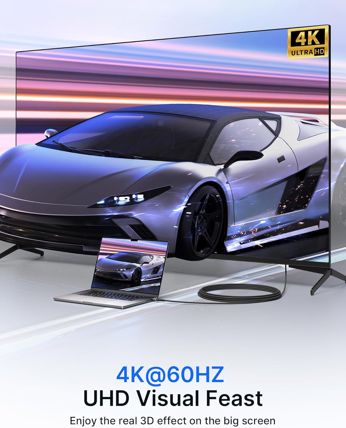 Mini HDMI to HDMI Cable 6FT,  [Aluminum Shell, Braided] High Speed 4K 60Hz HDMI 2.0 Cord, Compatible with Camera, Camcorder, Tablet and Graphics/Video Card, Laptop, Raspberry Pi Zero W -Grey