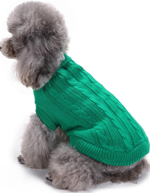 Load image into Gallery viewer, Small Dog Sweaters Knitted Pet Cat Sweater Warm Dog Sweatshirt Dog Winter Clothes Kitten Puppy Sweater (Xx-Small, Green)
