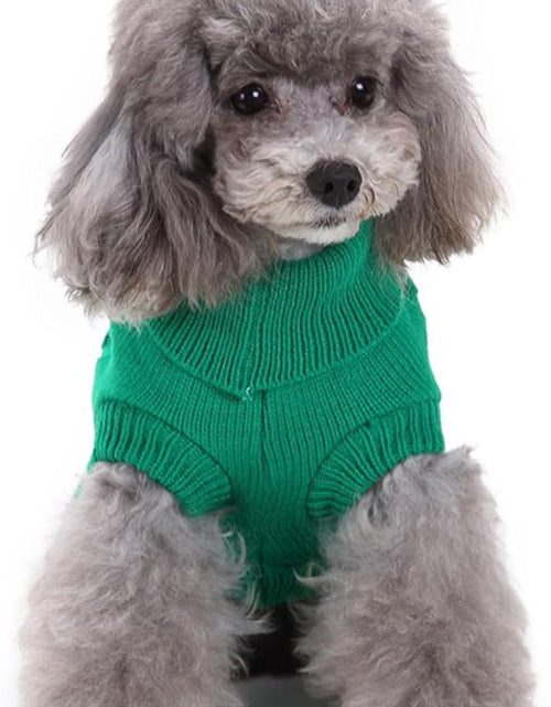 Load image into Gallery viewer, Small Dog Sweaters Knitted Pet Cat Sweater Warm Dog Sweatshirt Dog Winter Clothes Kitten Puppy Sweater (Xx-Small, Green)
