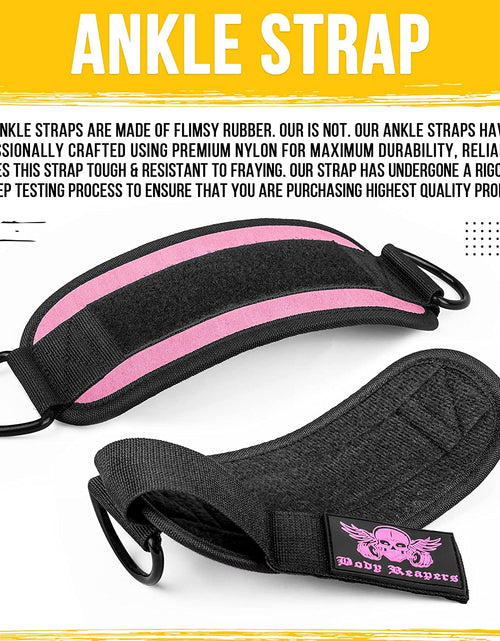 Load image into Gallery viewer, Gym Ankle Strap for Cable Machine (Pair), Adjustable Ankle Straps for Working Out, Neoprene Padded for Glute Kickbacks &amp; Lower Body Exercises, Ankle Cuffs for Men &amp; Women Gym Accessories
