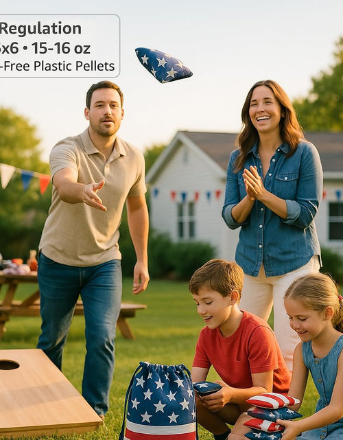 Load image into Gallery viewer, Cornhole Bags All Weather Proof Plastic Pellet Filled Corn Hole Bean Bags Pro Corn Hole Bags Set of 8 Regulation Waterproof Cornhole Bean Bags Canvas Corn Holes Bean Bags
