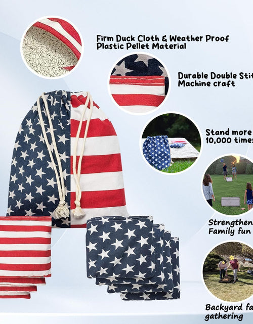 Load image into Gallery viewer, Cornhole Bags All Weather Proof Plastic Pellet Filled Corn Hole Bean Bags Pro Corn Hole Bags Set of 8 Regulation Waterproof Cornhole Bean Bags Canvas Corn Holes Bean Bags
