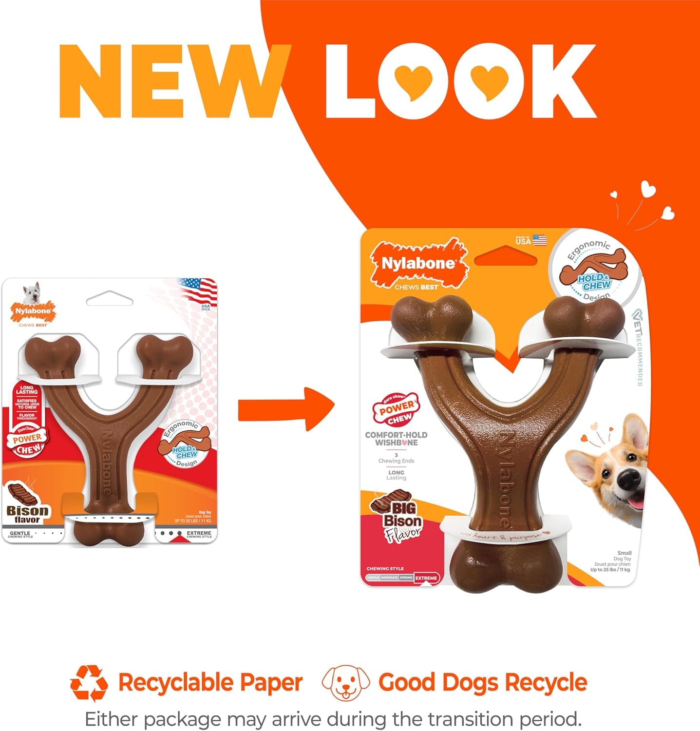 Wishbone Dog Chew Toys for Adult Dogs and Puppies