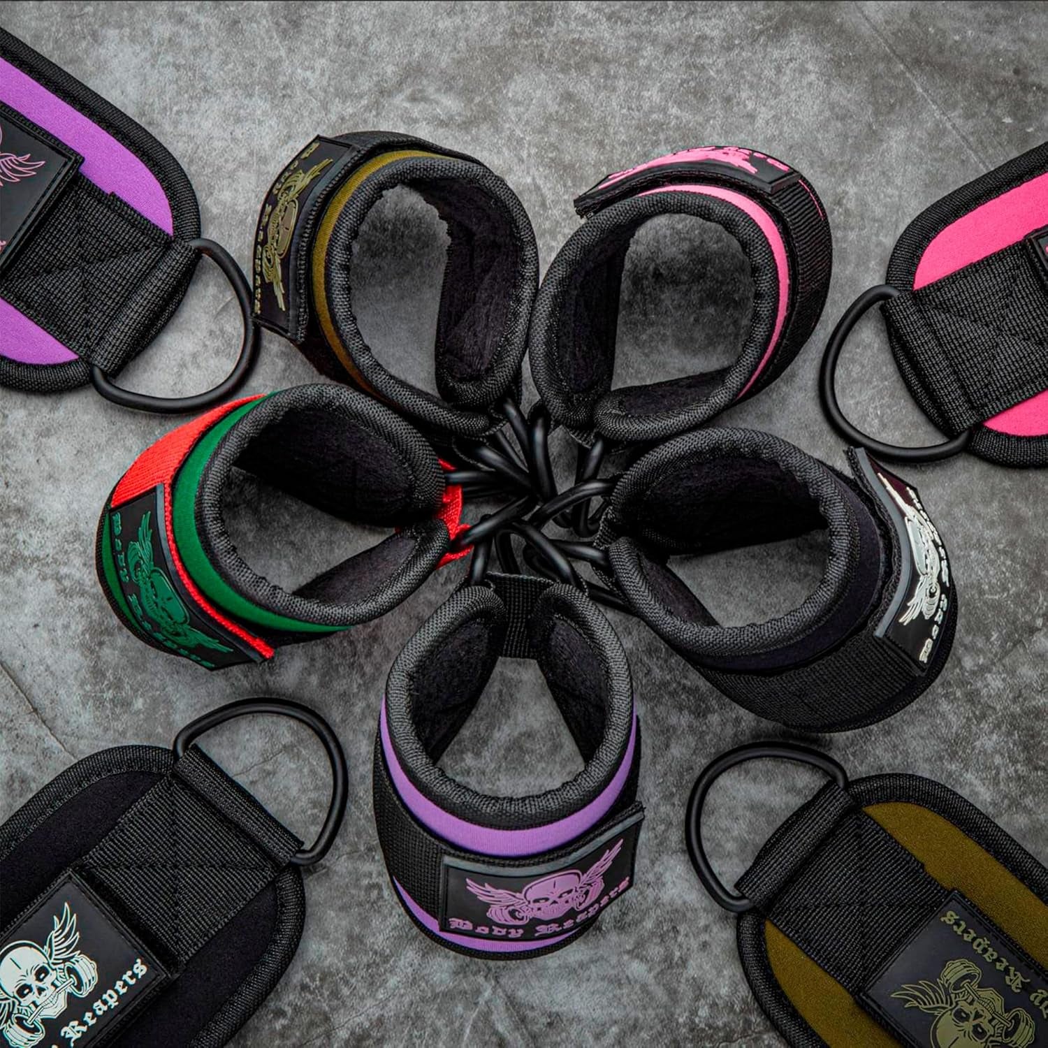 Gym Ankle Strap for Cable Machine (Pair), Adjustable Ankle Straps for Working Out, Neoprene Padded for Glute Kickbacks & Lower Body Exercises, Ankle Cuffs for Men & Women Gym Accessories