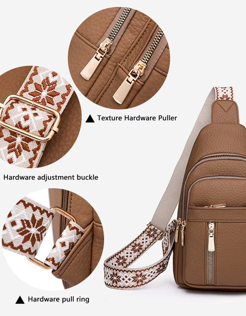 Load image into Gallery viewer, UrbanChic Crossbody – Waterproof PU Leather Chest &amp; Shoulder Bag for Women on the Go
