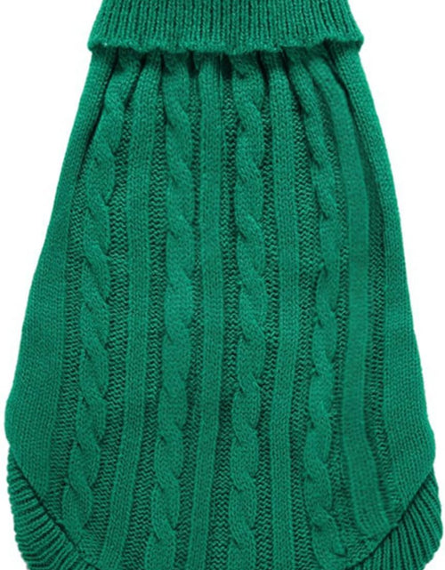 Load image into Gallery viewer, Small Dog Sweaters Knitted Pet Cat Sweater Warm Dog Sweatshirt Dog Winter Clothes Kitten Puppy Sweater (Xx-Small, Green)
